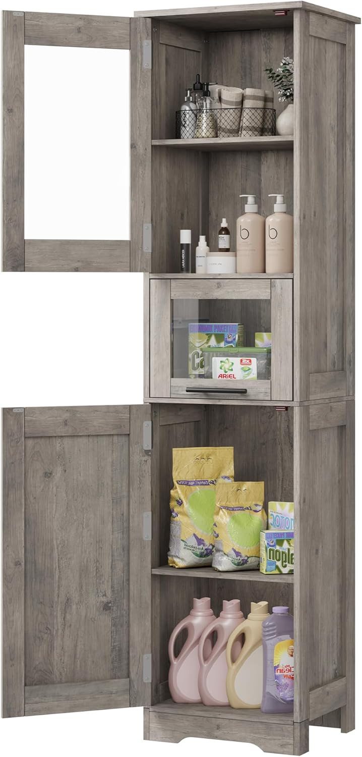 GarveeMore Hochschrank Badezimmerschrank Badschrank Badkommode Badezimmermö günstig online kaufen