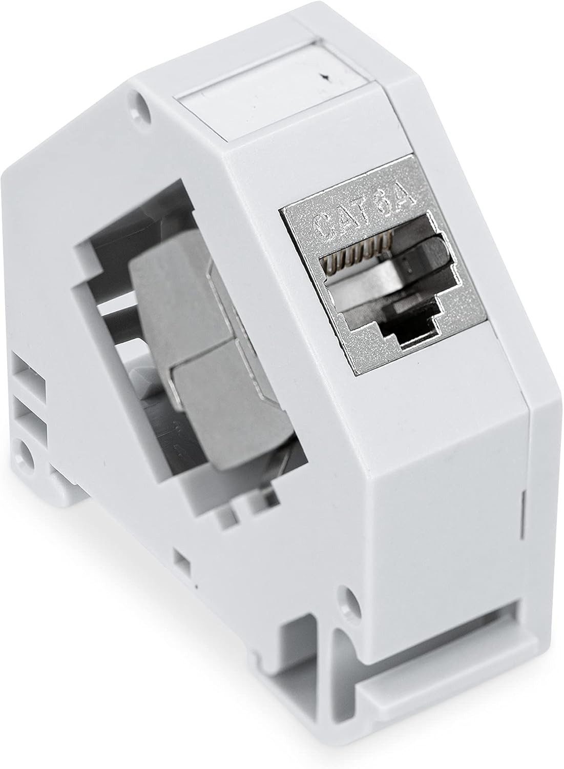 kwmobile Keystone Modul Set mit Hutschienenadapter - 16x CAT 6A Netzwerkkabel, (6.29 cm), Keystone Modul + Hutschienenadapter Set
