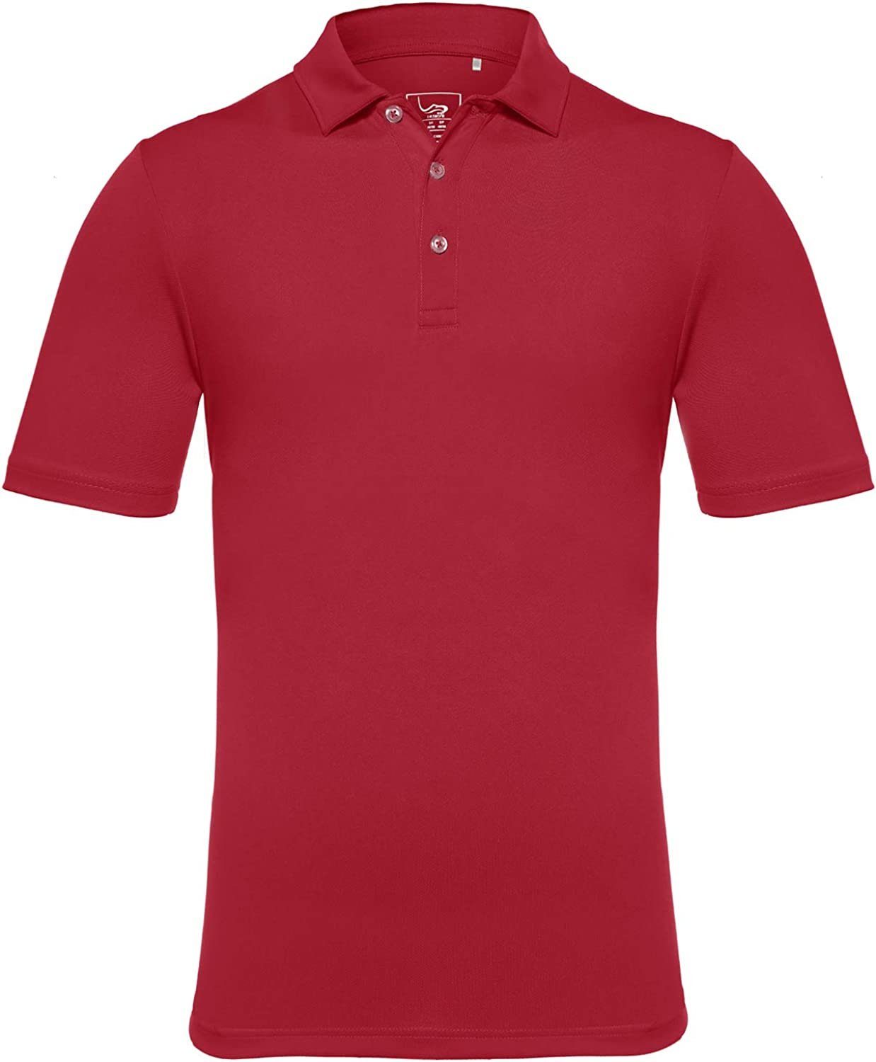 DEBAIJIA Poloshirt DEBAIJIA Herren Poloshirt Kurzarm Leicht Gemütlich Golf Standard Fit Rot