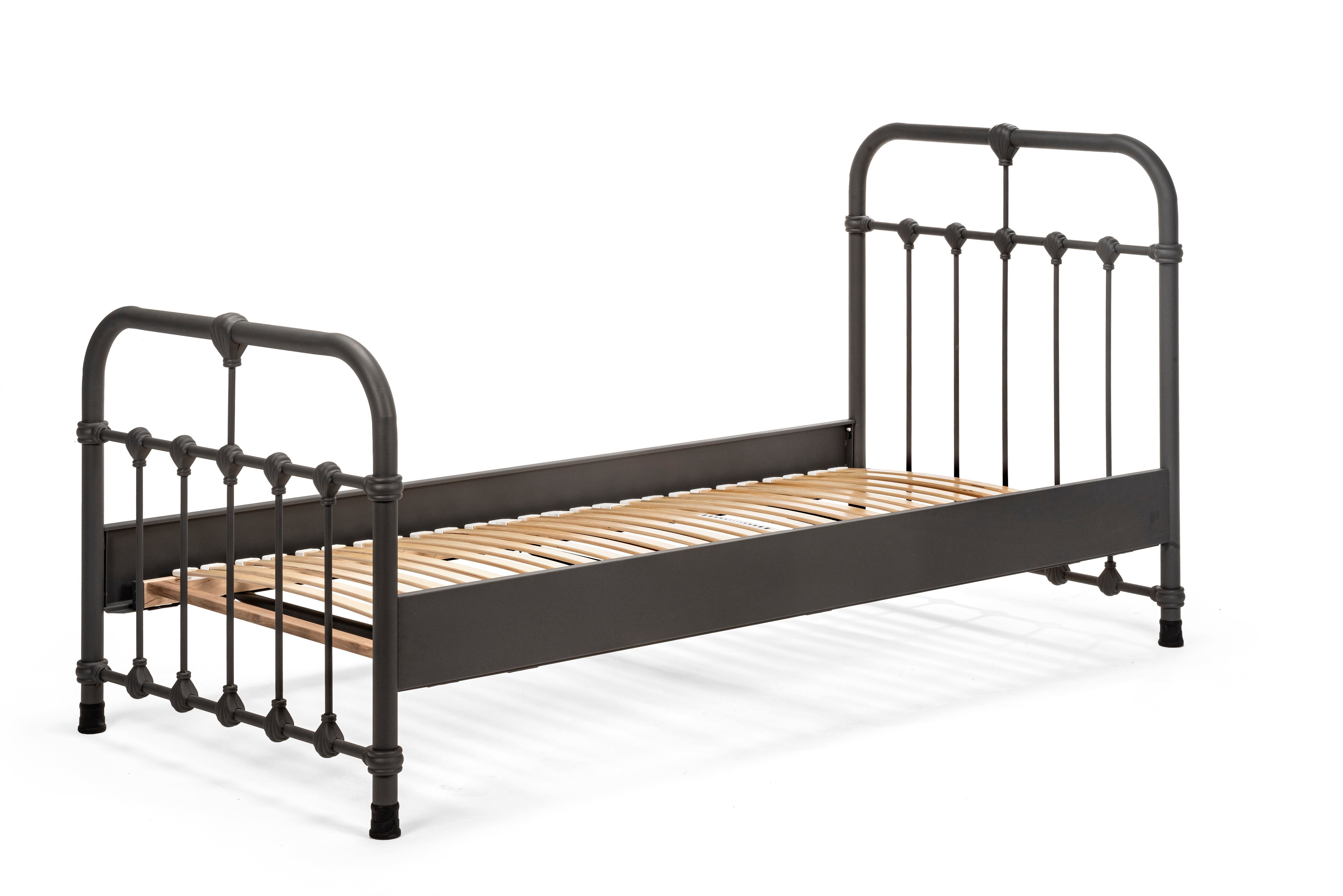 BedBox Metallbett Erma, eleganter Designklassiker, stabil + langlebig