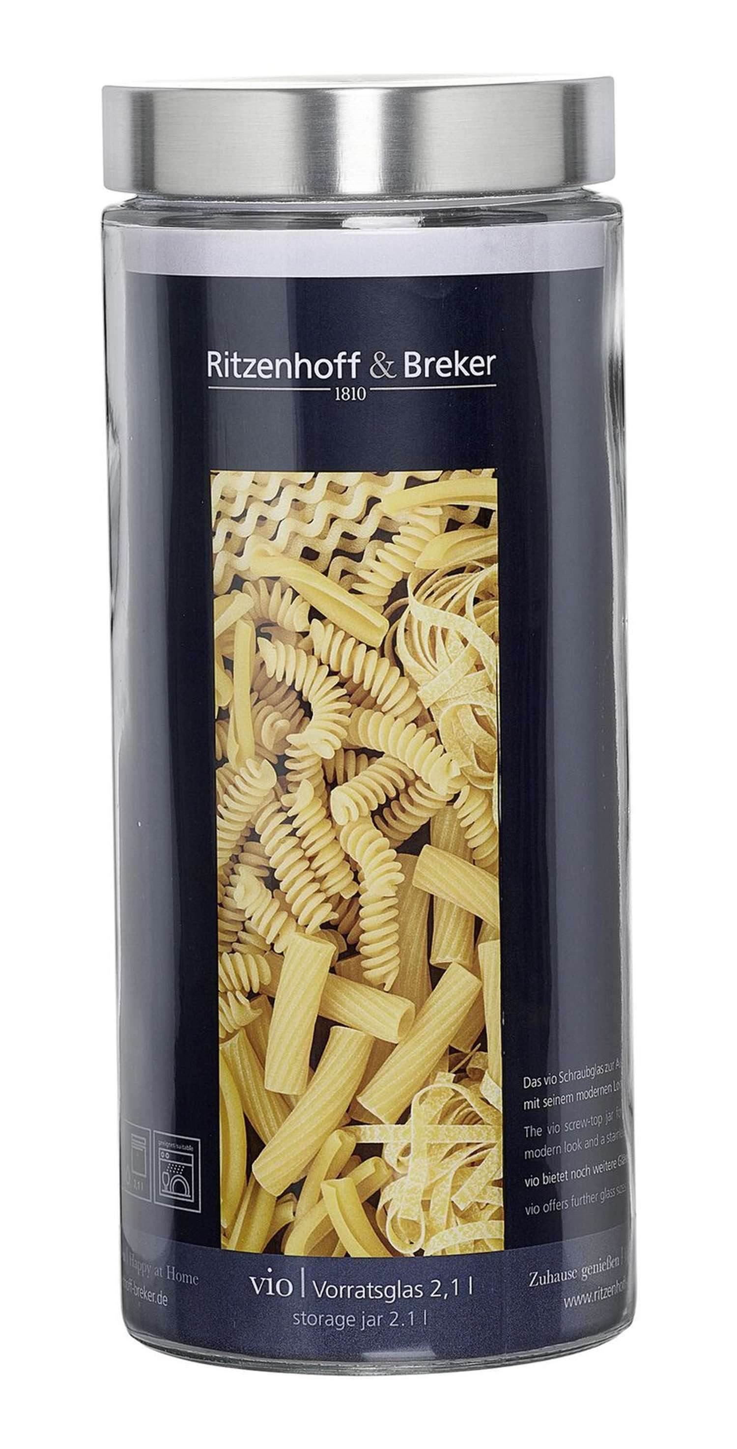Ritzenhoff & Breker Vorratsdose Vorratsglas rund 2,1 l aus Glas, Glas