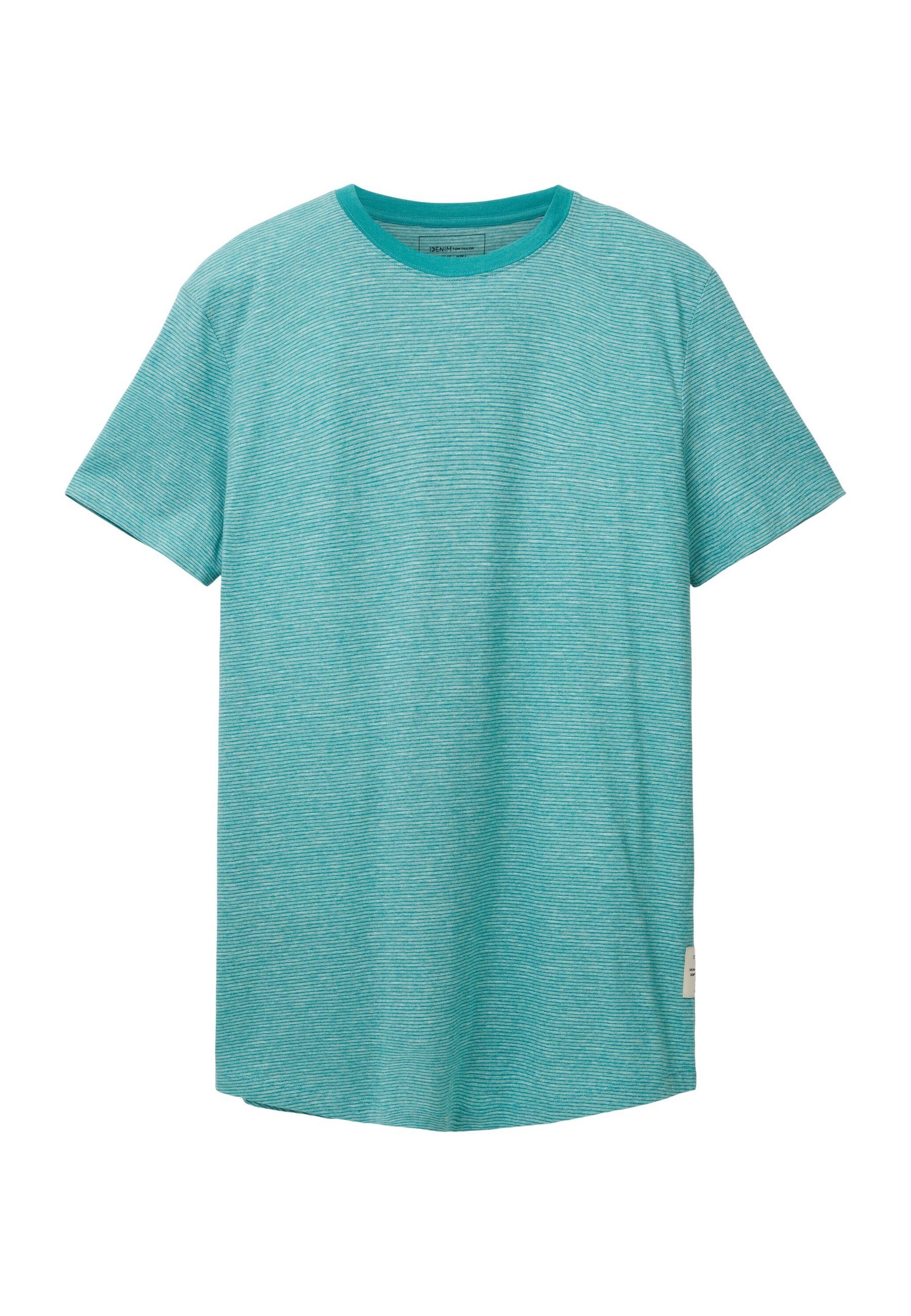 (1-tlg) grün T-Shirt TOM TAILOR T-Shirt Kurzarmshirt
