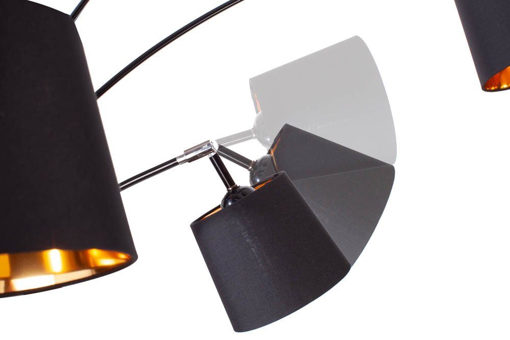 Wohnzimmer · Leuchtmittel, / mit riess-ambiente · Metall schwarz Lampenschirm LEVELS Stehlampe Retro · 205cm gold, ohne