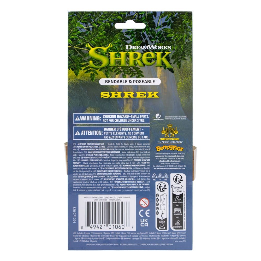 Noble Collection Merchandise-Figur Shrek Bendyfigs Biegefigur Shrek 15 cm