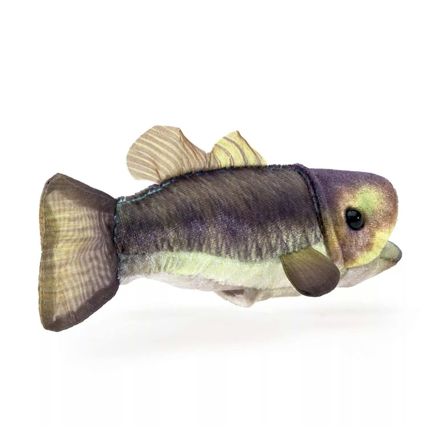 Folkmanis Handpuppen Handpuppe Folkmanis Handpuppe Mini Forellenbarsch / Mini Largemouth Bass 8008 (Packung)