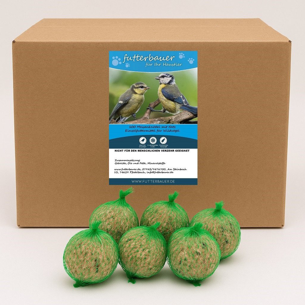 futterbauer Futterbauer ca. 100 Meisenknödel á 90g mit Netz Vogelfutter, für: Vogel