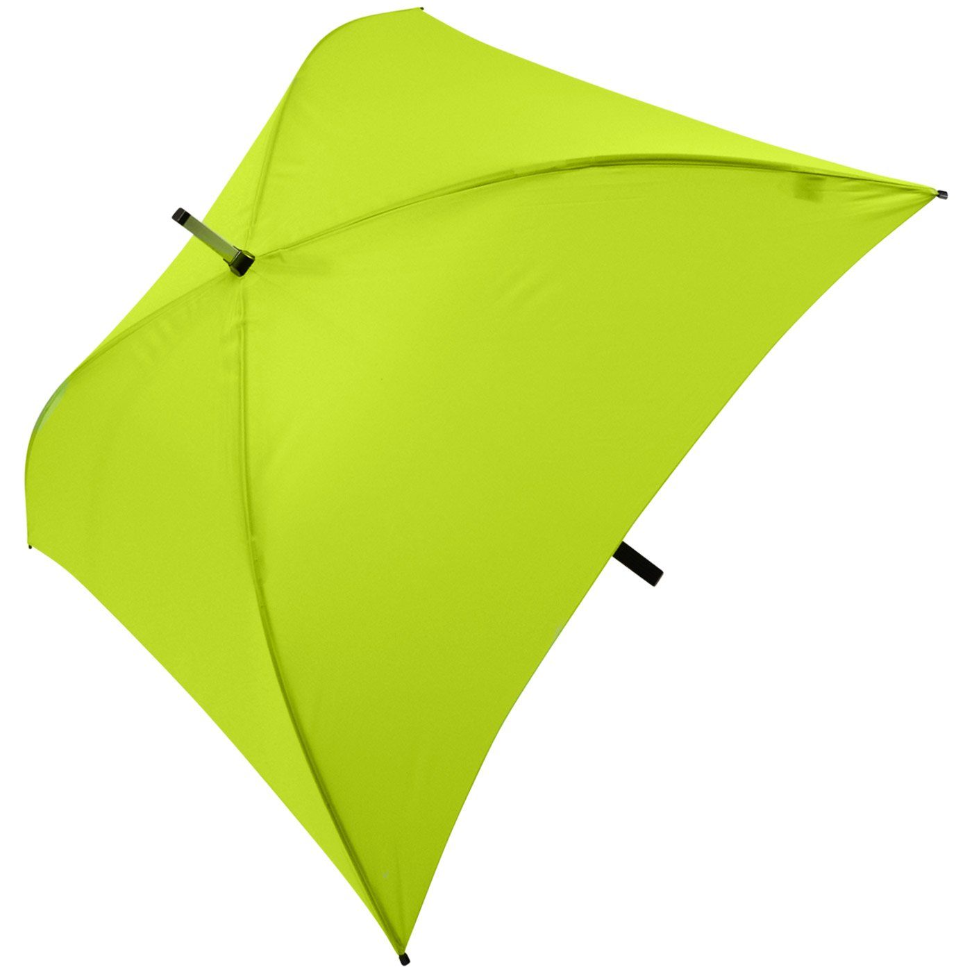 Regenschirm ganz hellgrün besondere Impliva Langregenschirm Square® quadratischer voll Regenschirm, der All
