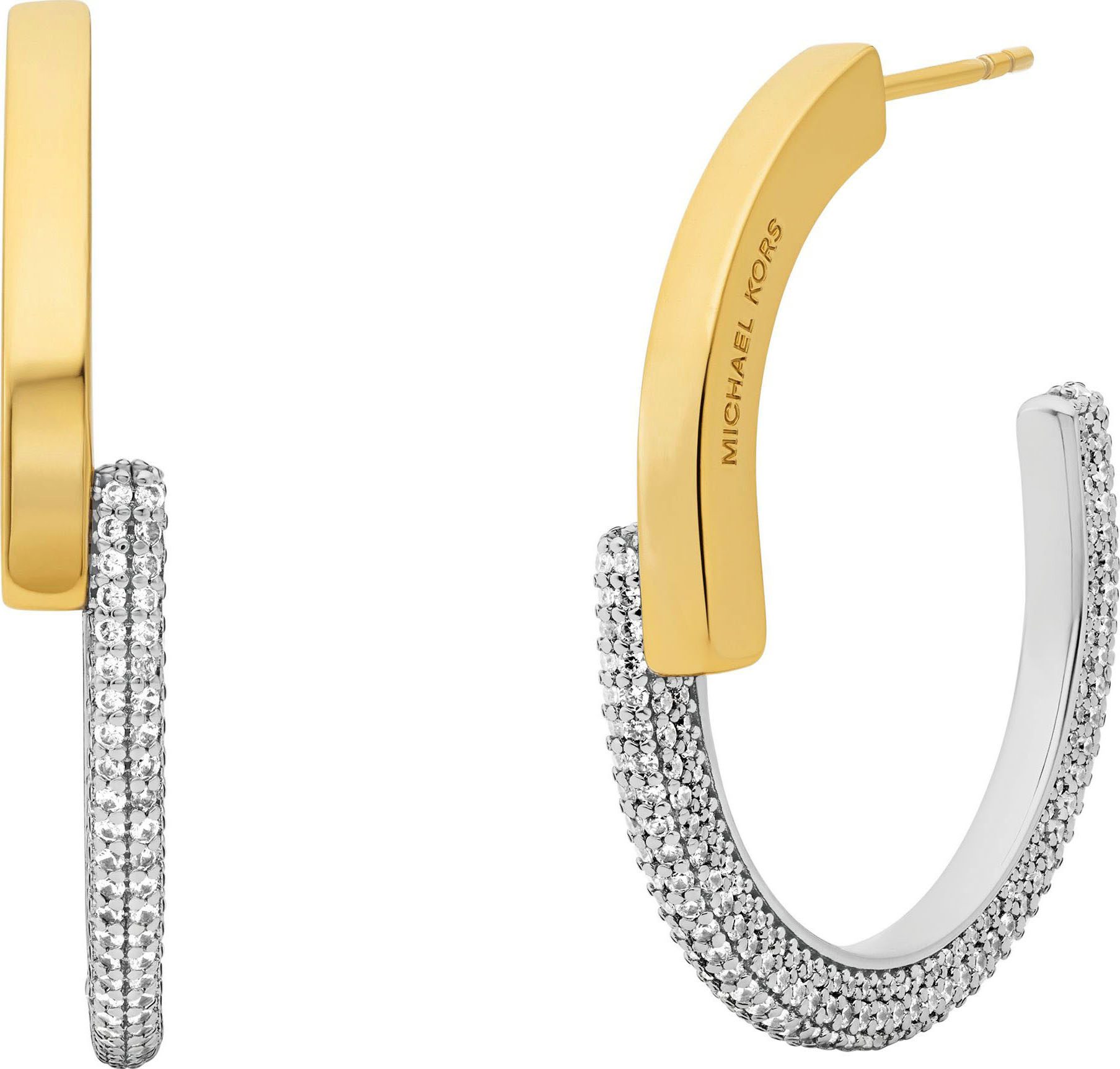 MICHAEL KORS Paar Creolen Schmuck Geschenk Silber 925 Premium Kors Brilliance, MKC1752CZ931