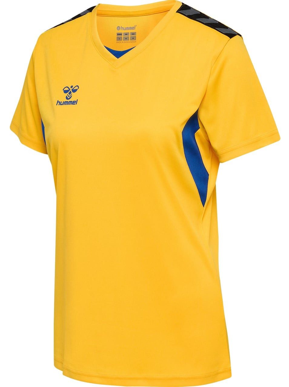 hummel Kurzarmshirt Sport-Shirt hmlAUTHENTIC Jersey (100% Polyester) Kurzarm gelb/blau