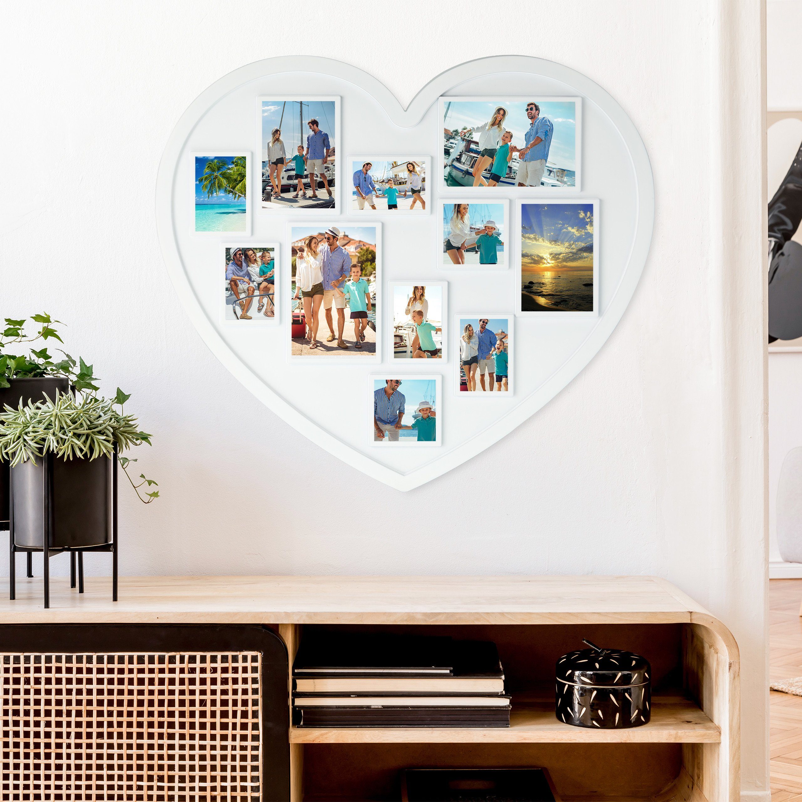 relaxdays Bilderrahmen Collage Herz Bilderrahmen für günstig online kaufen
