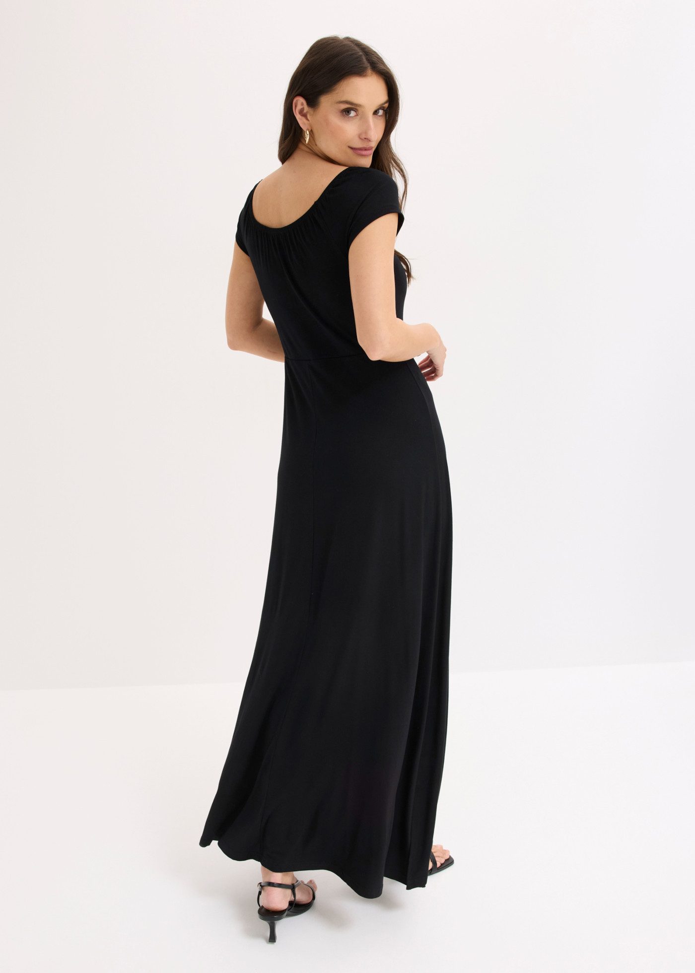 bonprix Maxikleid für modernen Look, aus Viskose und Elasthan, lockere Passform – Bild 2 von 5