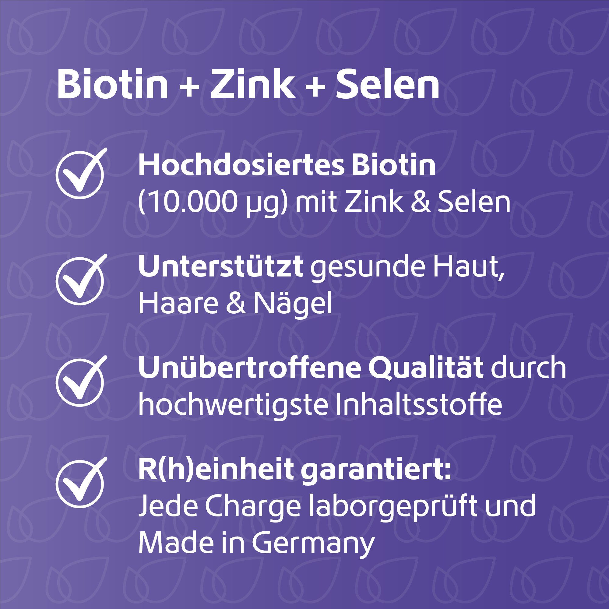 R(h)ein Nutrition Biotin + Zink + Selen für Haut, Haare & Nägel Kapseln, 120 St., 24.2 g