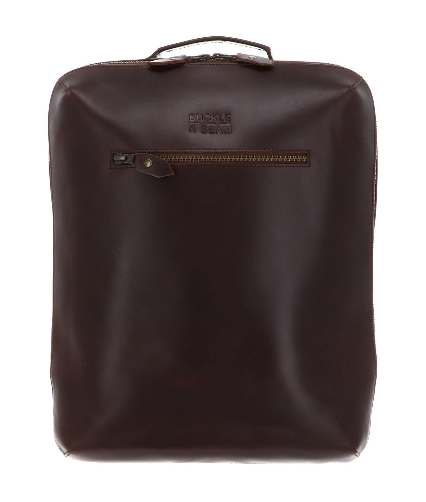 Buckle & Seam Rucksack Backpack, aus echtem Rindsleder