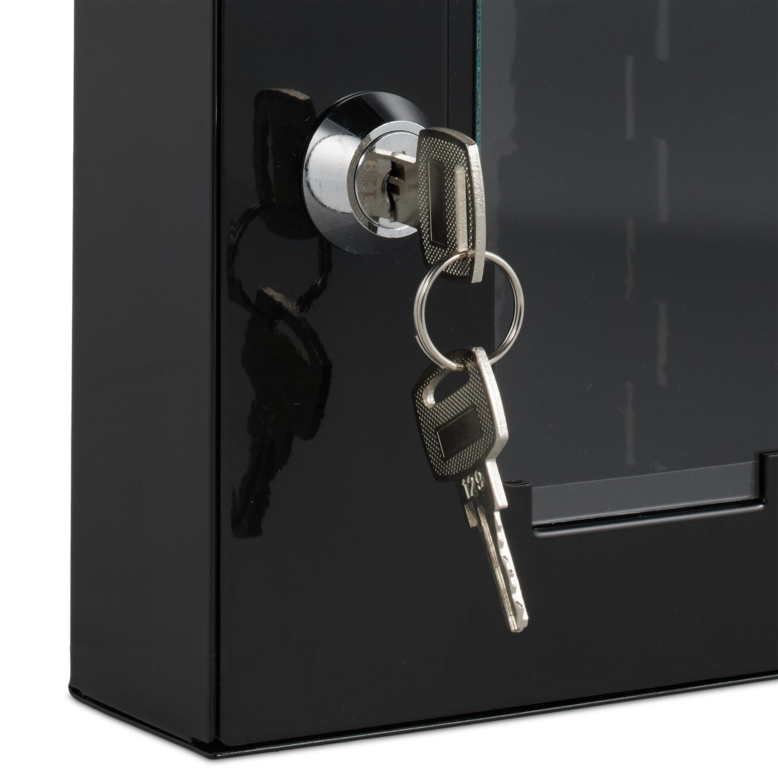 relaxdays Schlüsseltresor Notschlüsselkasten mit Klöppel