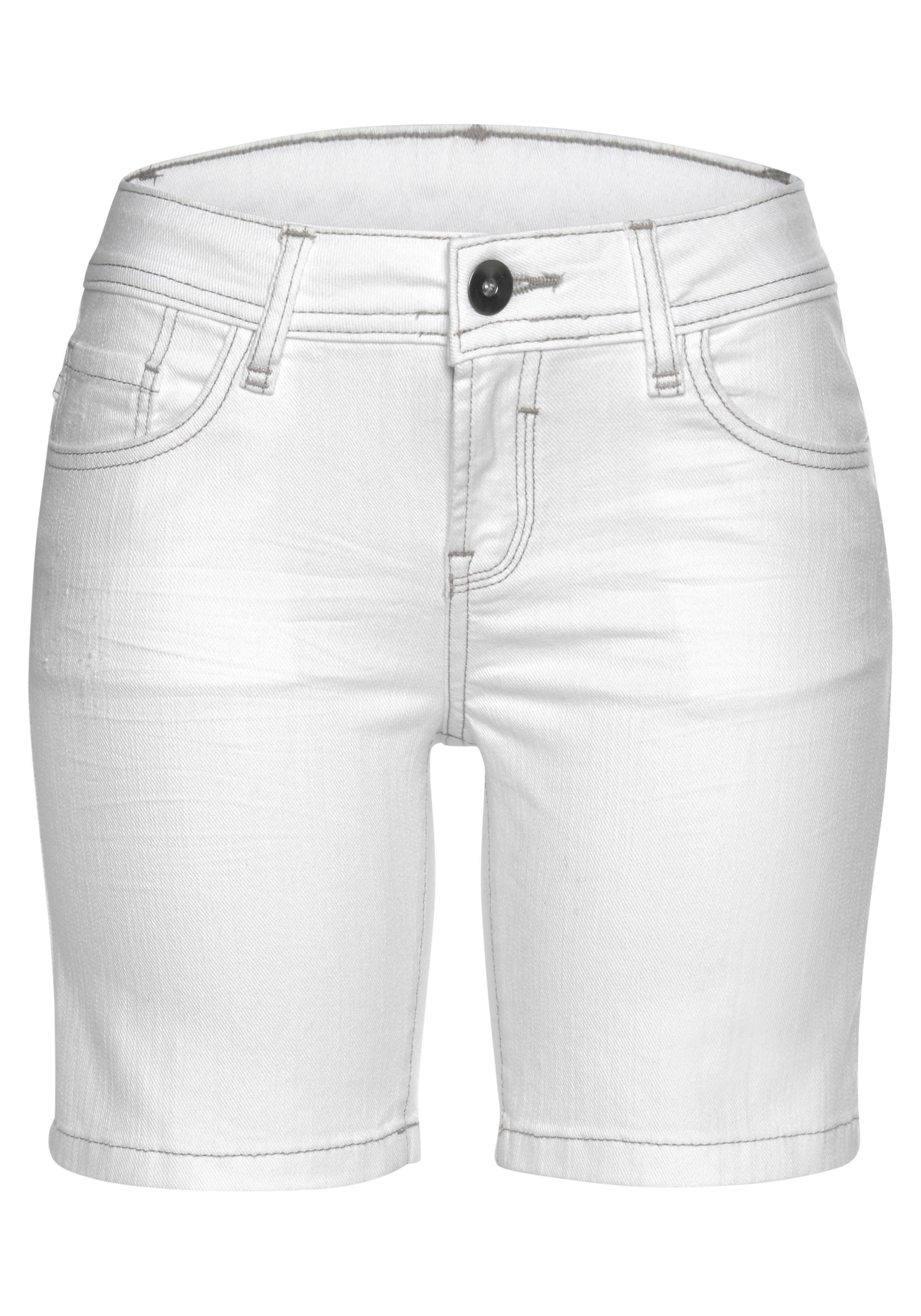 s.Oliver Shorts mit Stretchanteil weiß