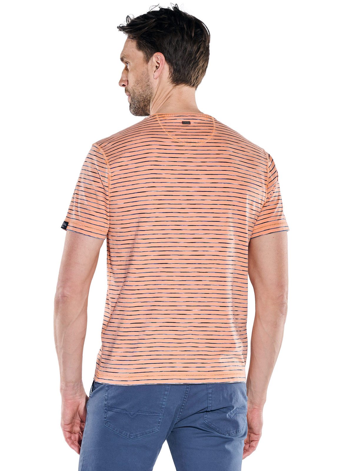 Engbers T-Shirt Herren Rundhals T-Shirt mit Brusttasche, Orange