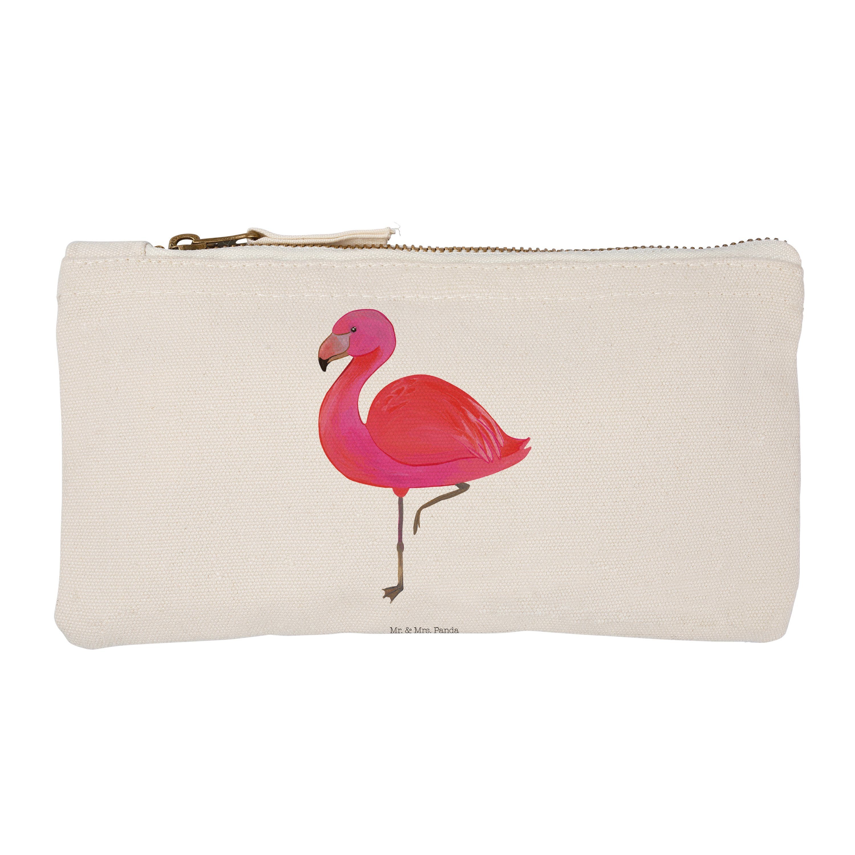 Mr. & Mrs. Panda Kosmetiktasche Flamingo classic - Weiß - Geschenk, für mich, Stiftemäppchen, Damen, (1-tlg)