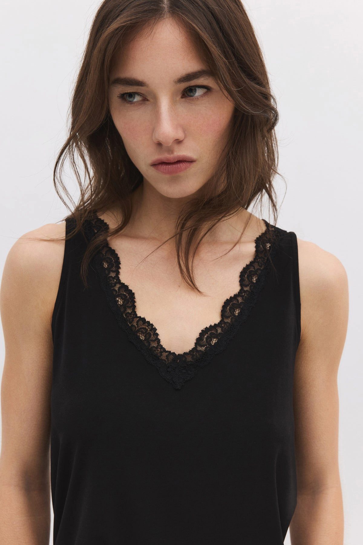 No Matter What Blusentop Ärmellose Bluse mit Spitzendetail günstig online kaufen