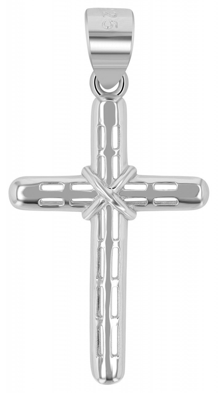 Kettenanhänger eleganter Kreuz Anhänger aus 925 Sterling Silber