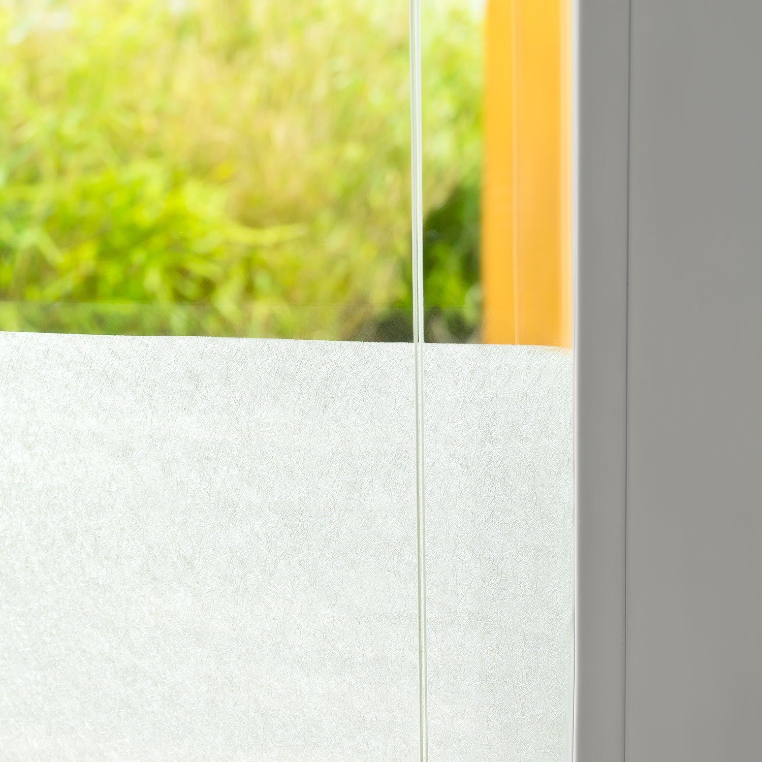 Fensterfolie 1PLUS Fensterfolie Milchglasfolie (grob), und für Küche shelfmade Sichtschutzfolie SELBSTKLEBEND, statisch Glas-Trennwand haftend, Büro, Tür, Fenster, Blickschutzfolie für Bad