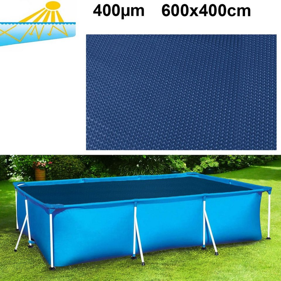 ramroxx poolheizung 400µm pool solarplane poolheizung solarfolie rechteckig blau schwarz 600x400cm unterstutzt die erwarmung des poolwassers verhindert das auskuhlen des warmen poolwassers und schutzt vor verschmutzungen online kaufen otto