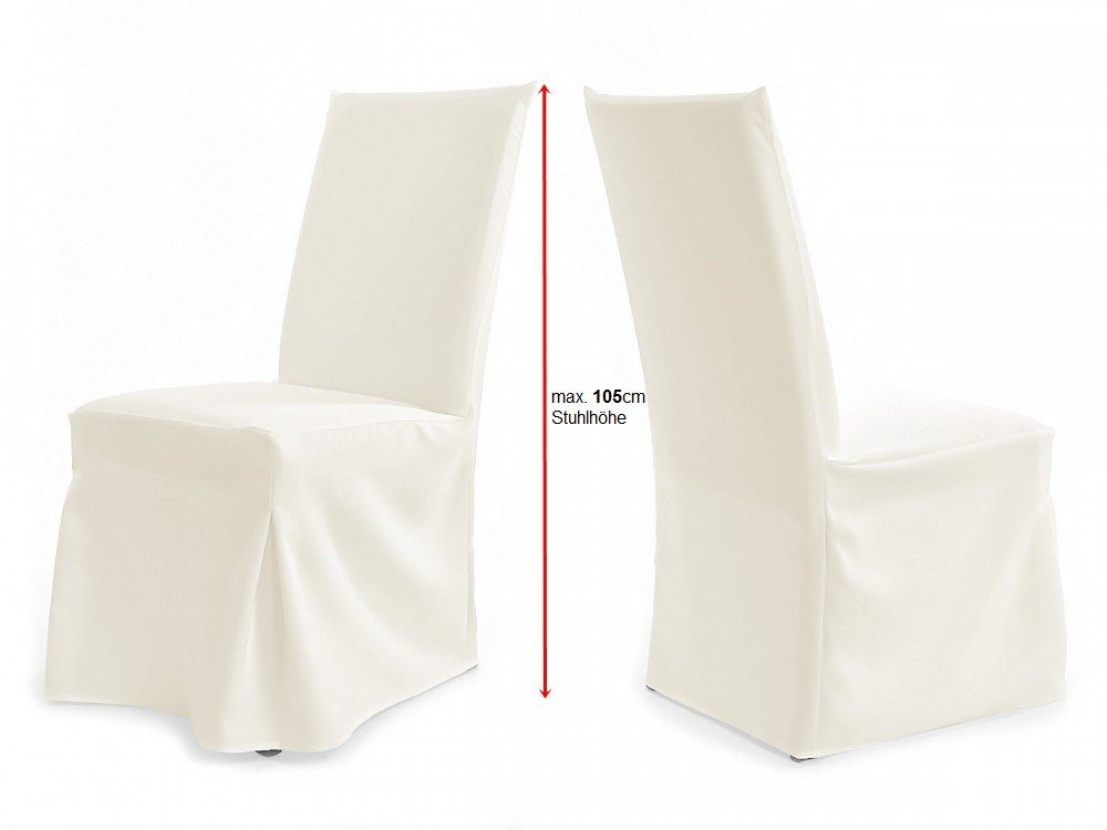 TexDeko Stuhlhusse Universal Stuhlhussen - Modell Paris, Stuhlbezug Premium waschbar, universell, blickdicht, pflegeleicht und wiederverwendbar