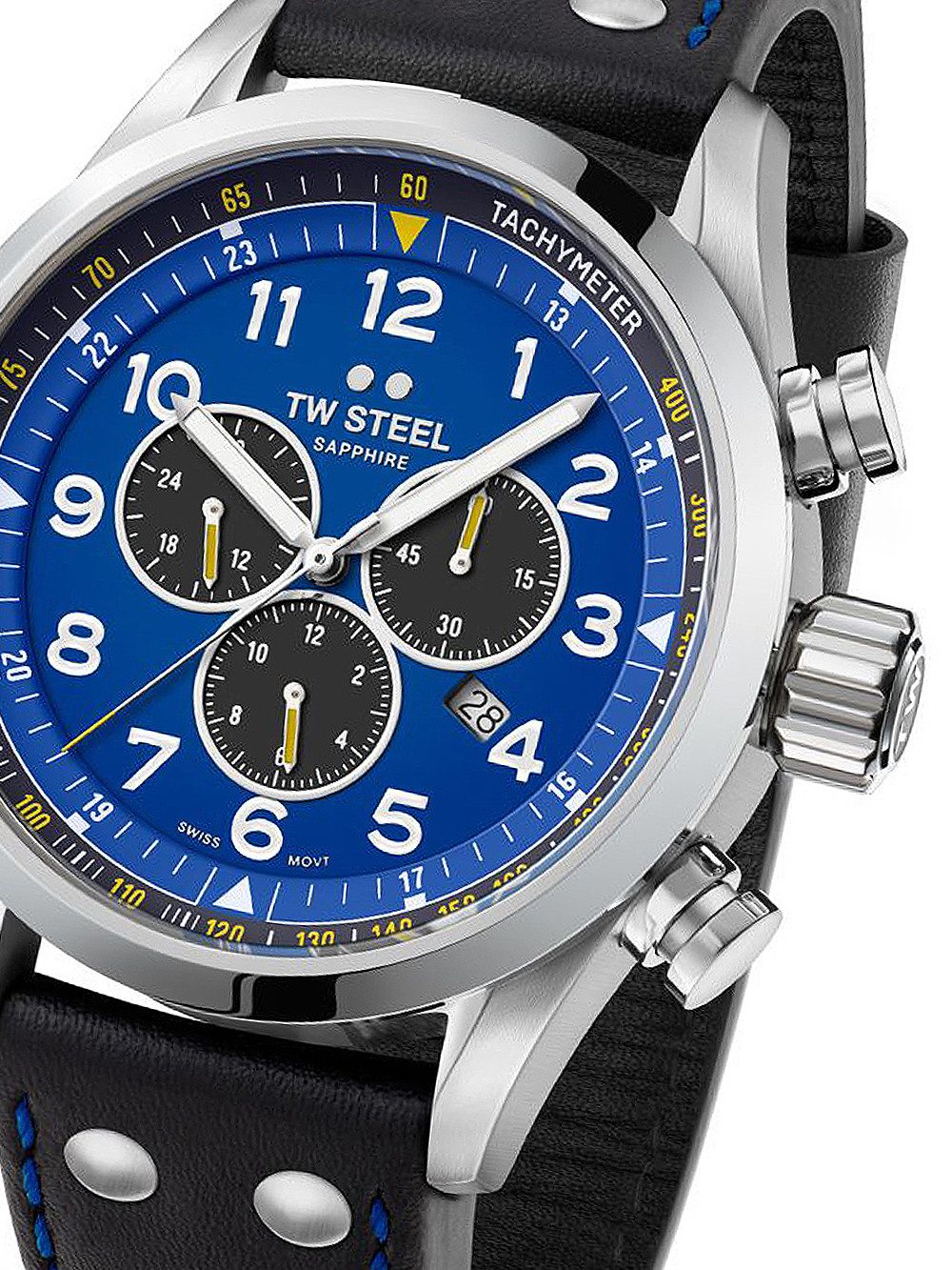 Quarzuhr TW-Steel SVS305 Volante Chronograph Petter Solberg Herrenuhr 48mm 10AT TW-Steel SVS305 Volante Chronograph Petter Solberg Herrenuhr 48mm 10ATM