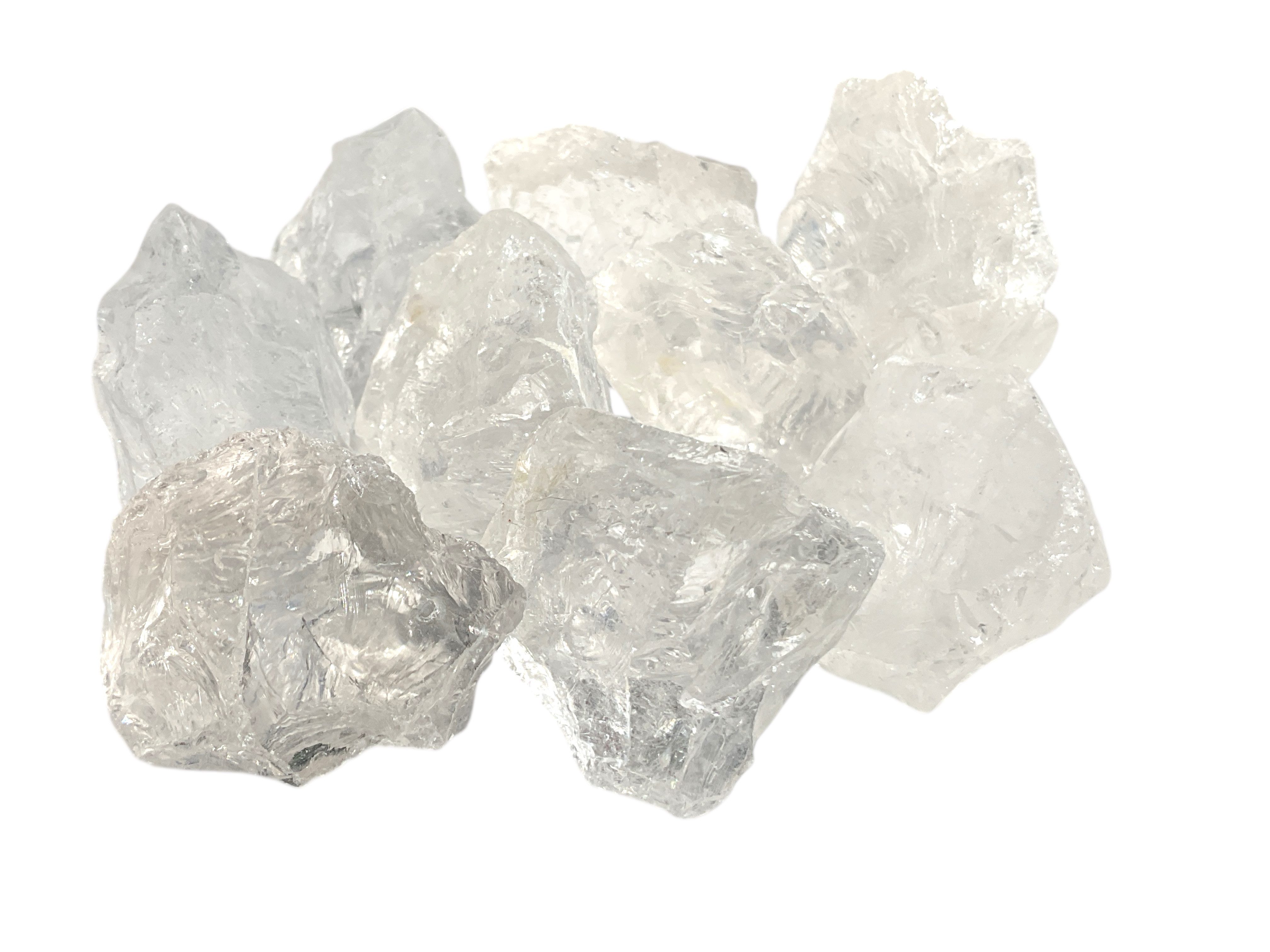 Steinfixx® Edelstein Bergkristall glasklar I Rohsteine I 300 Gramm, (je ca. 3-4 cm, 1-St., ca. 10 Rohsteine), AAA-Qualität aus Brasilien