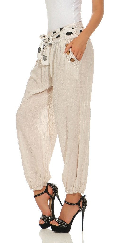 Mississhop Haremshose Leichte Baumwollhose einfarbige Hose günstig online kaufen