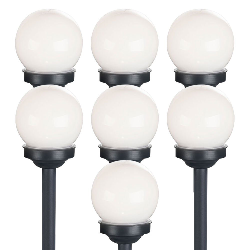 etc-shop LED Solarleuchte, LED-Leuchtmittel fest verbaut, Kugelleuchte Solar 10 cm Solarleuchte Kugel Garten LED Gartendeko