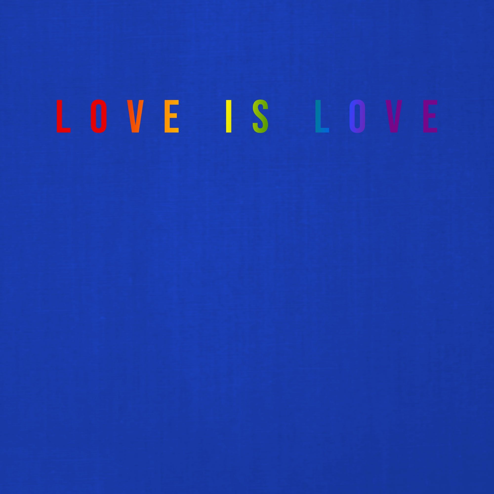Quattro Formatee Kurzarmshirt Love is Gay - Herren Regenbogen LGBT Stolz Pride Blau (1-tlg) T-Shirt Love