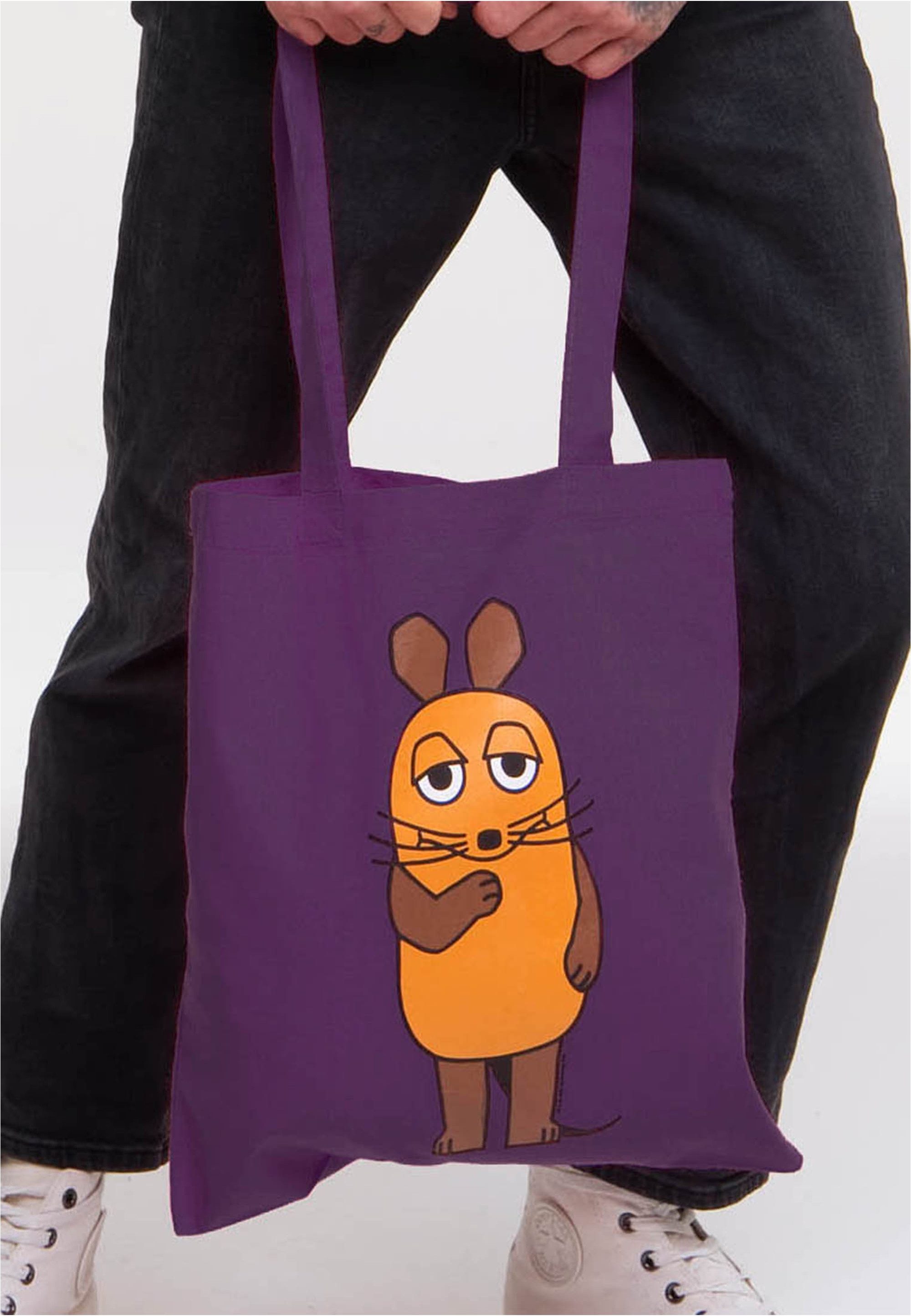 LOGOSHIRT Henkeltasche Baumwolltasche Die Sendung mit der Maus, mit Sendung mit der Maus-Logo