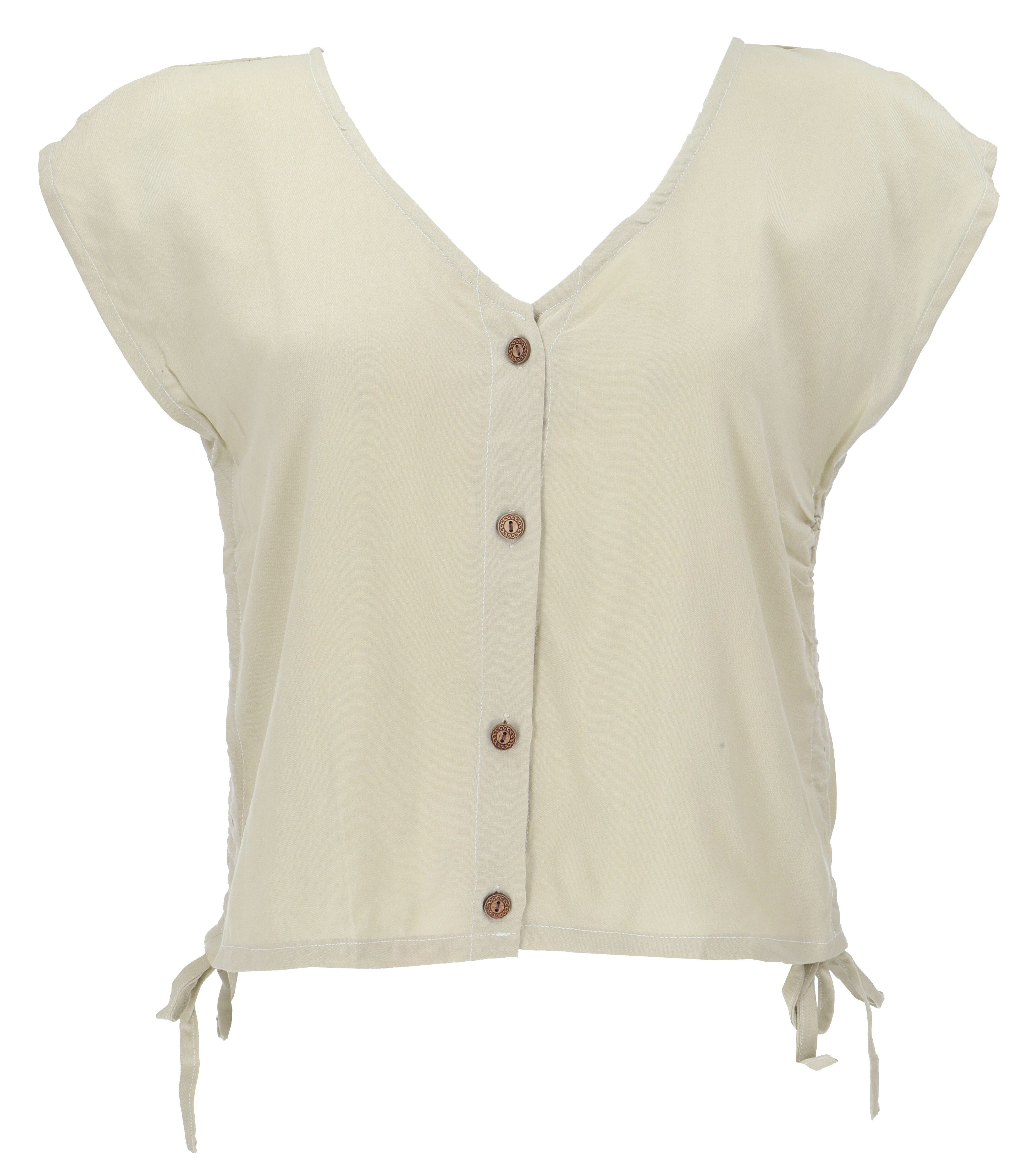 Guru-Shop Longbluse Luftiges Boho Blusentop, Basic Sommertop mit.. alternat günstig online kaufen