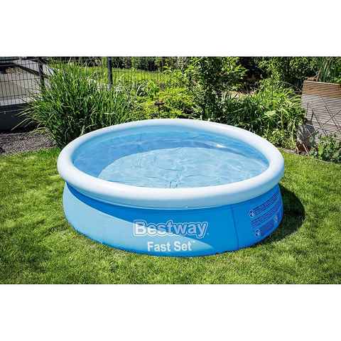 BESTWAY Quick-Up Pool 183 x 51cm ohne Pumpe Fast Set™ (Fast-Set), Aufblasbarer Pool ohne Pumpe 183 x 51cm
