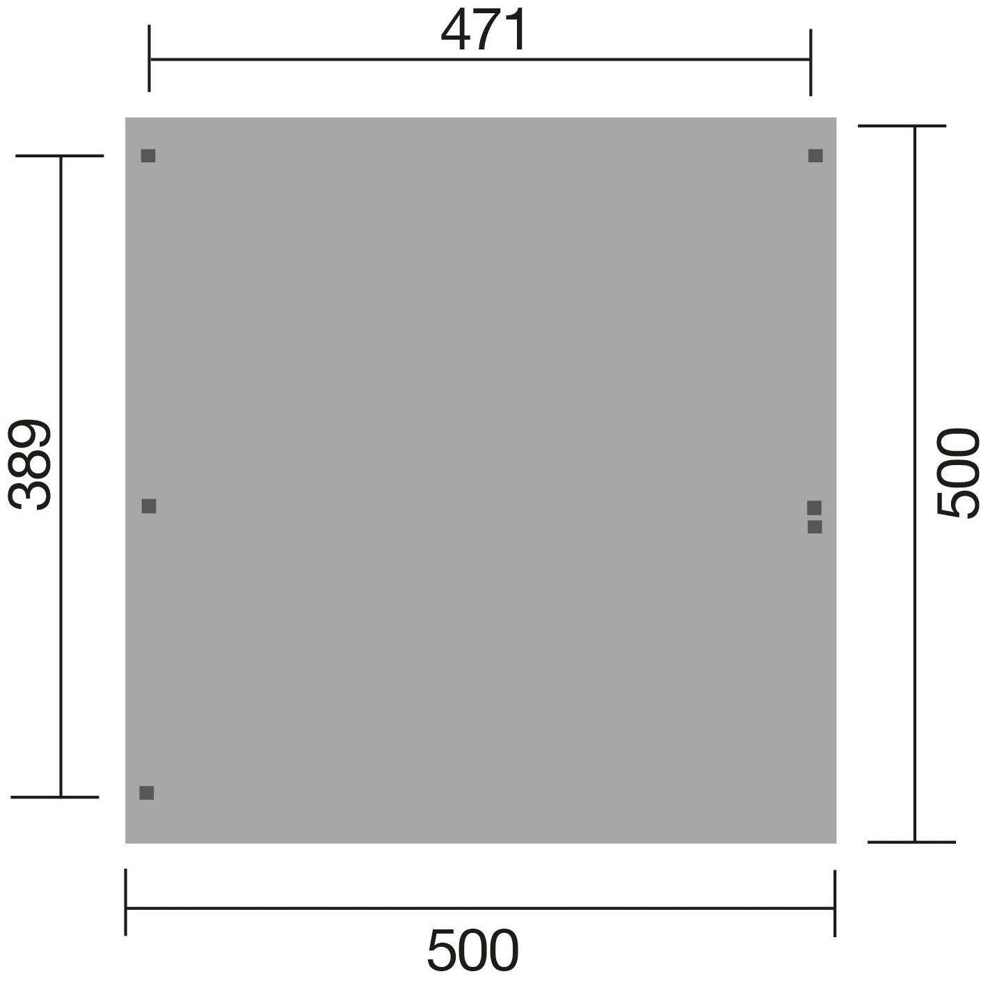 weka BxT: Einfahrtshöhe 500x500 cm 616, 225 Doppelcarport cm,
