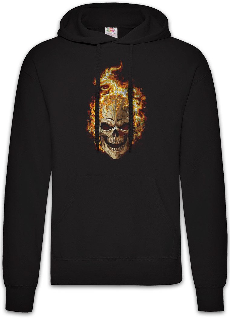 Hoodie Burning Skull II Herren Hoodie Brennender Schädel Dead Totenschädel