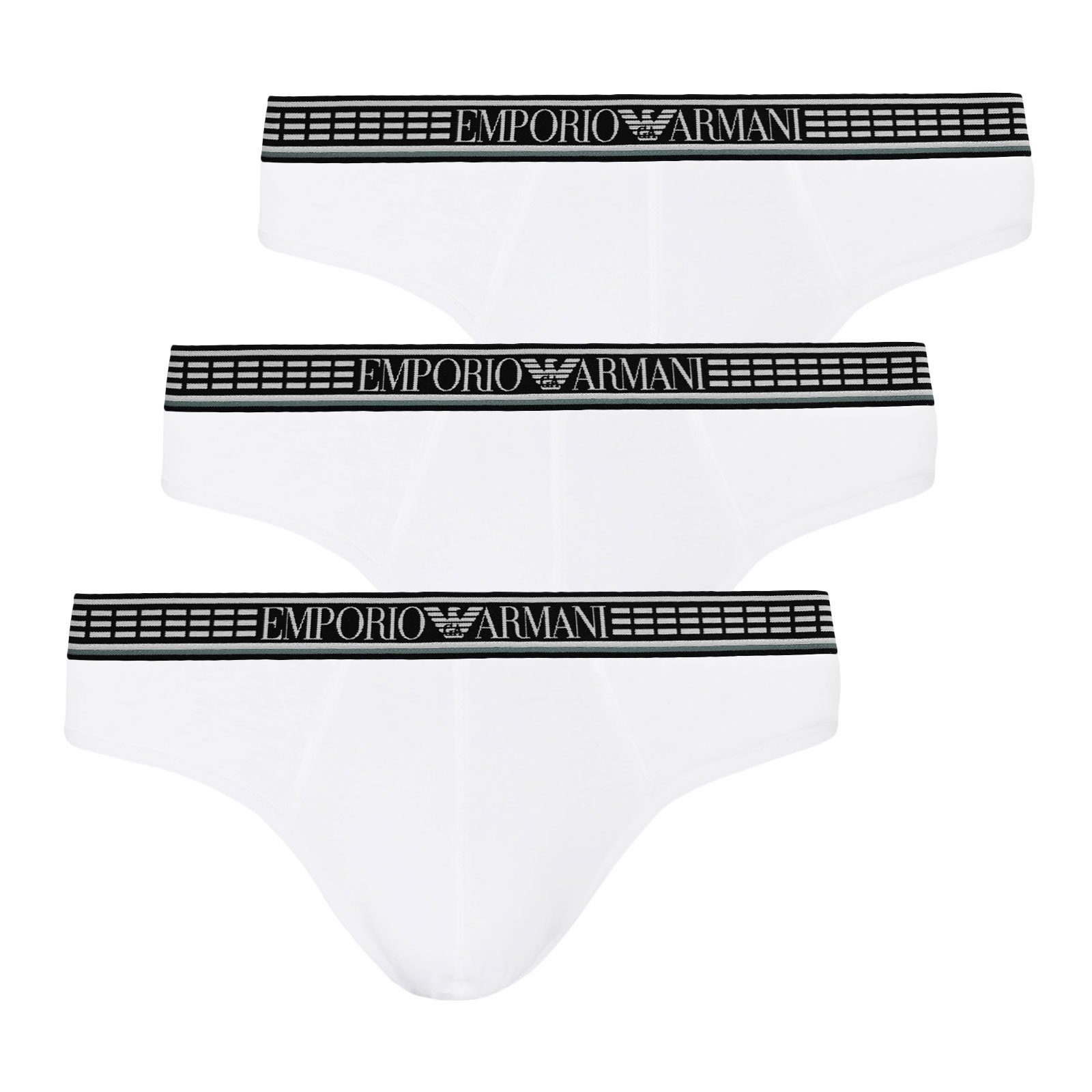 Emporio Armani Slip Brief Microfiber (3-St., 3er Pack) mit Markenschriftzug am Bund 16510 white / white / white