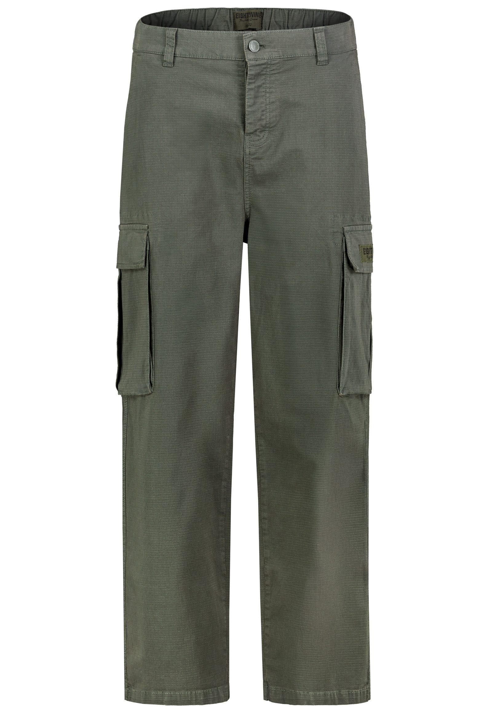 Eight2Nine Cargohose Herren Hose mit Cargotaschen Baggy Fit, Ripstop-Material