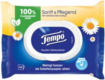 TEMPO feuchtes Toilettenpapier Toilettenpapier feucht Tempo Sanft Pflegend 42er Kamilie, 1-tlg.