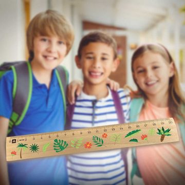 GRAVURZEILE Lineal im Jungle Design - zur Einschulung - für Kinder -, Geschenk für die Schule