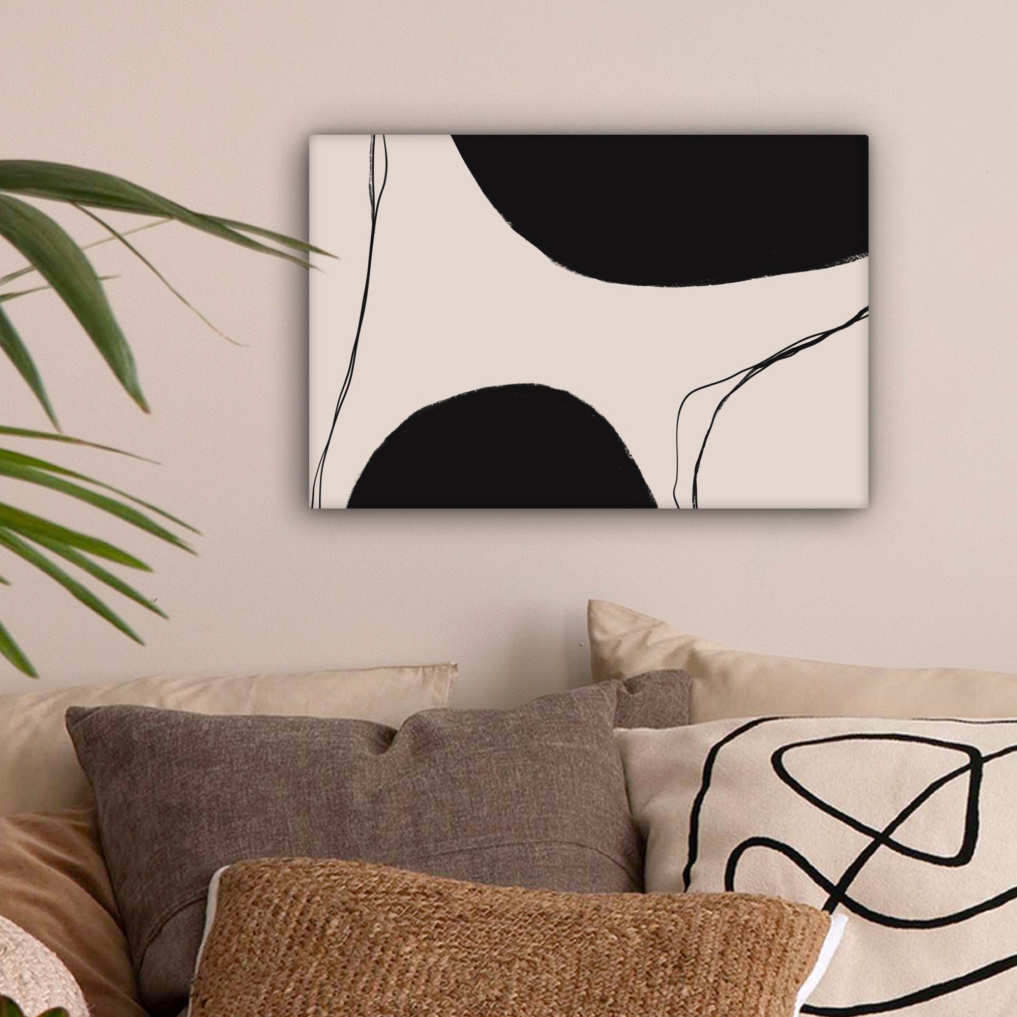 OneMillionCanvasses® Leinwandbild Pastell - Schwarz - günstig online kaufen