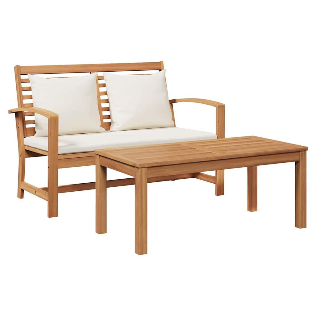 vidaXL Sofaelement Garten-Sofa-Set Natur -Massivholz (2 St)