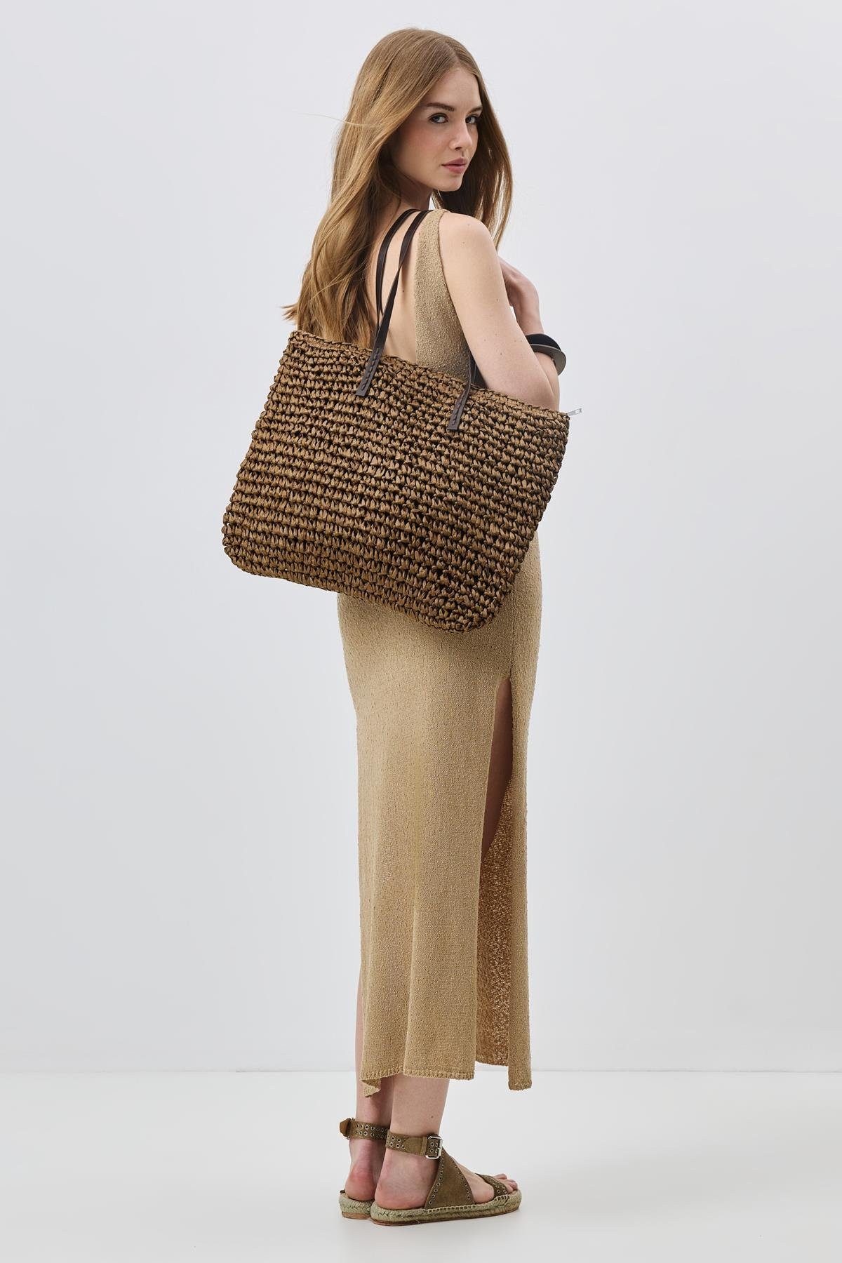 Strandtasche Stroh Schultertasche