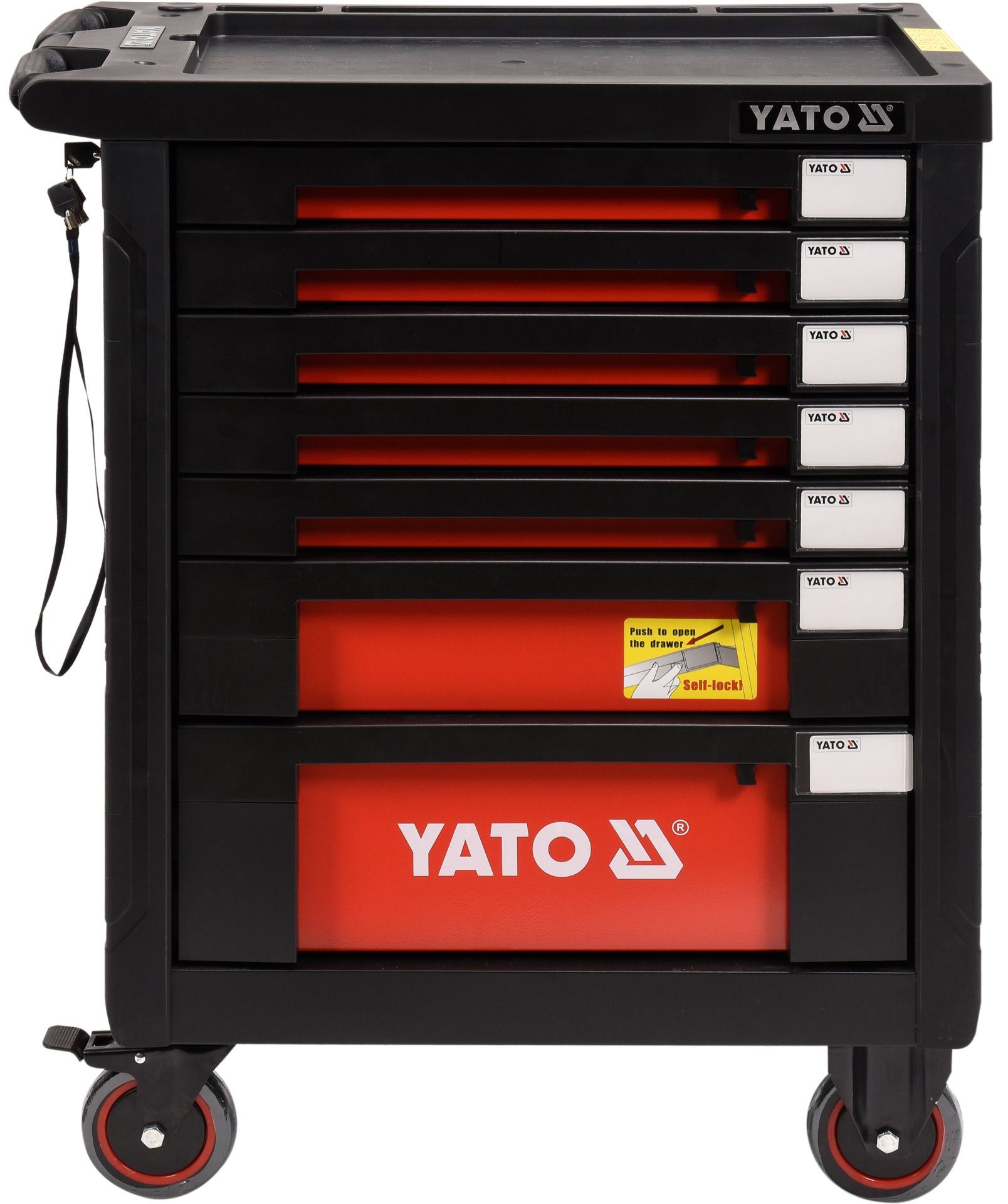 Yato Werkstattwagen Werkstattwagen 980x770x465mm inkl. Werkzeug 211-teilig, Stabil