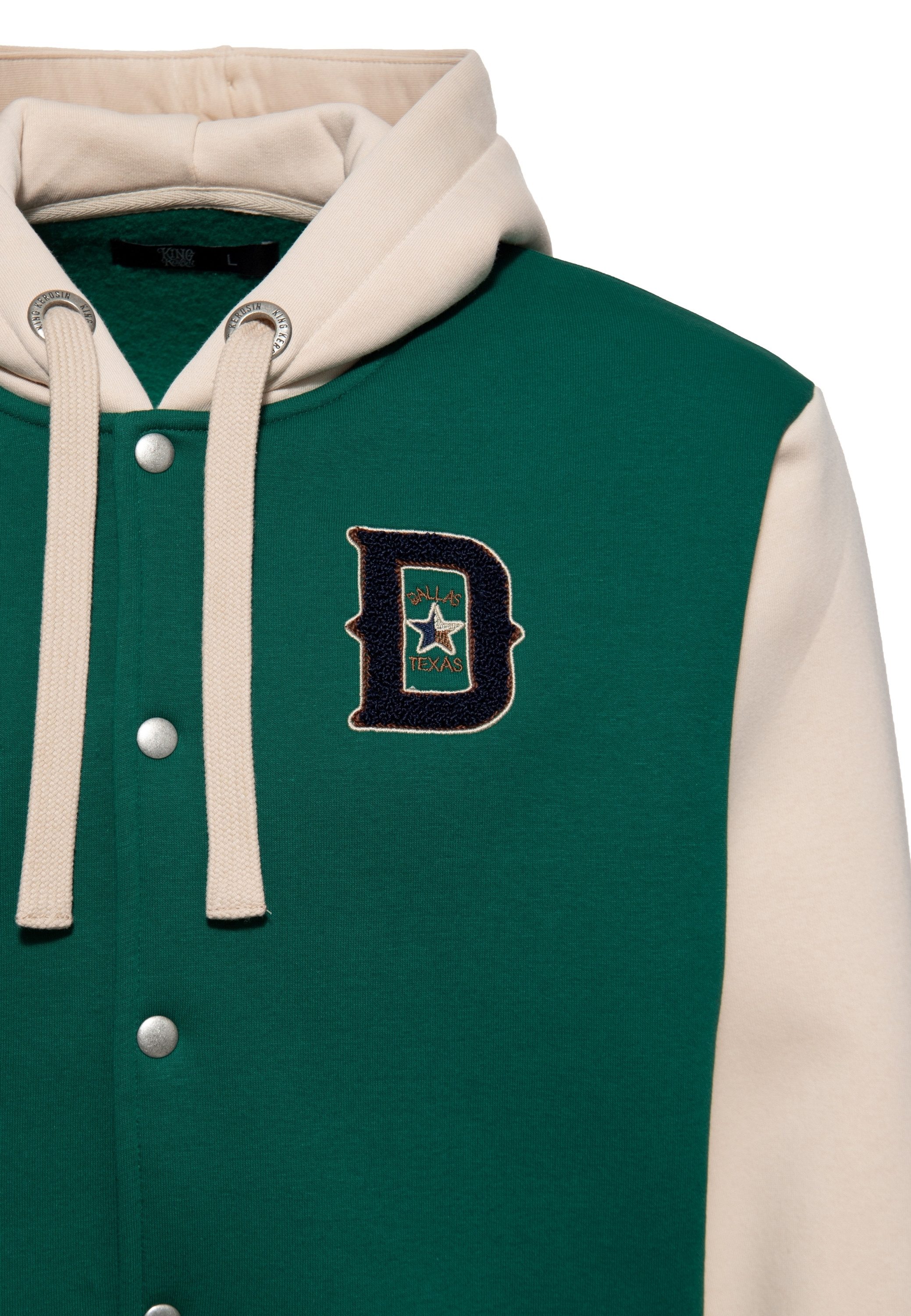 KingKerosin Collegejacke Dallas (1-St) mit Kapuze