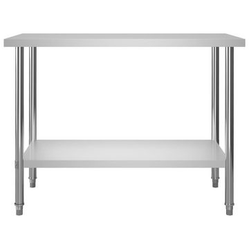 vidaXL Spülenschrank Küchen-Arbeitstisch mit Aufsatzboard 120×60×150 cm Edelstahl (1-St)