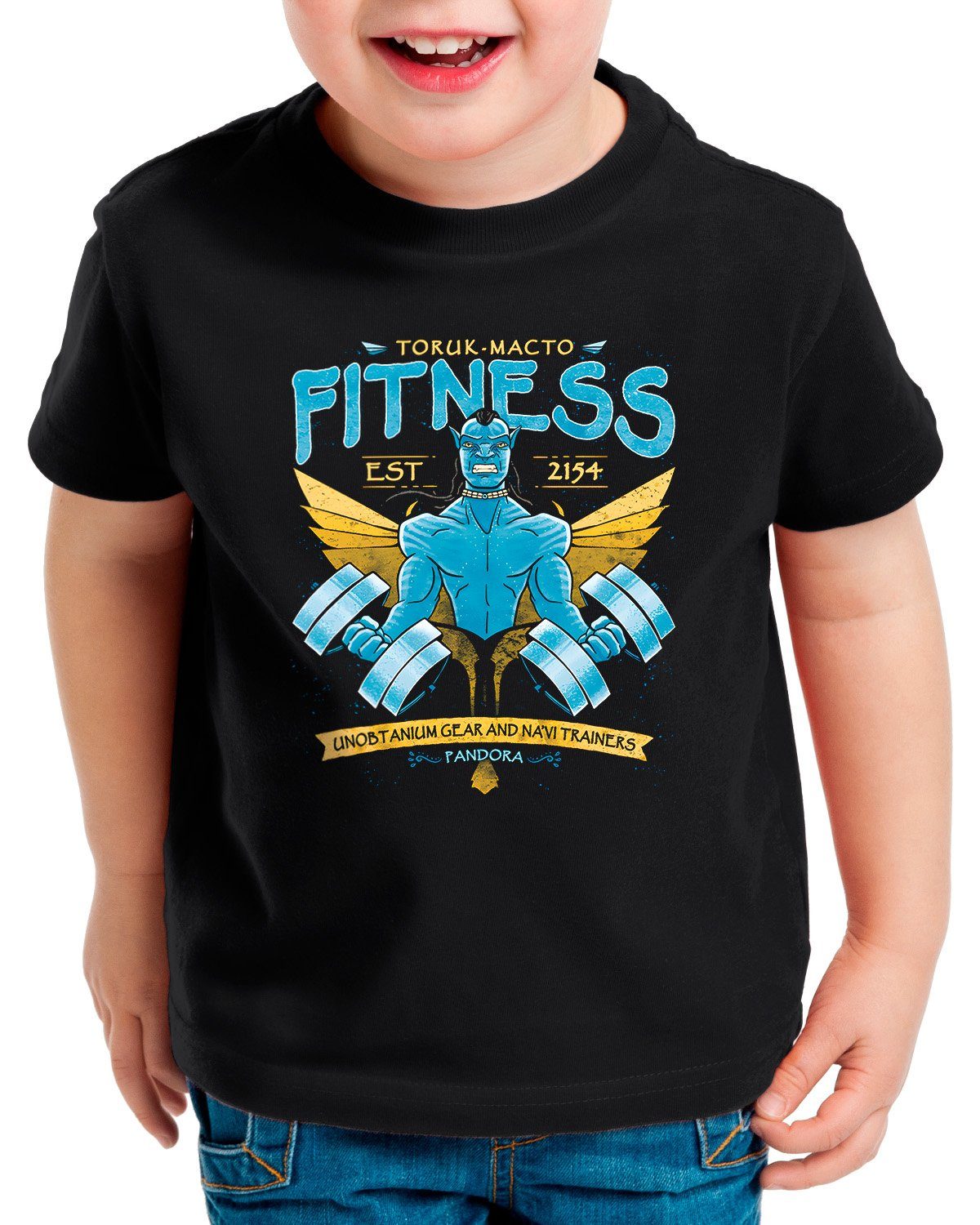 style3 Print-Shirt Kinder T-Shirt Navi Fitness pandora navi jake sully avatar