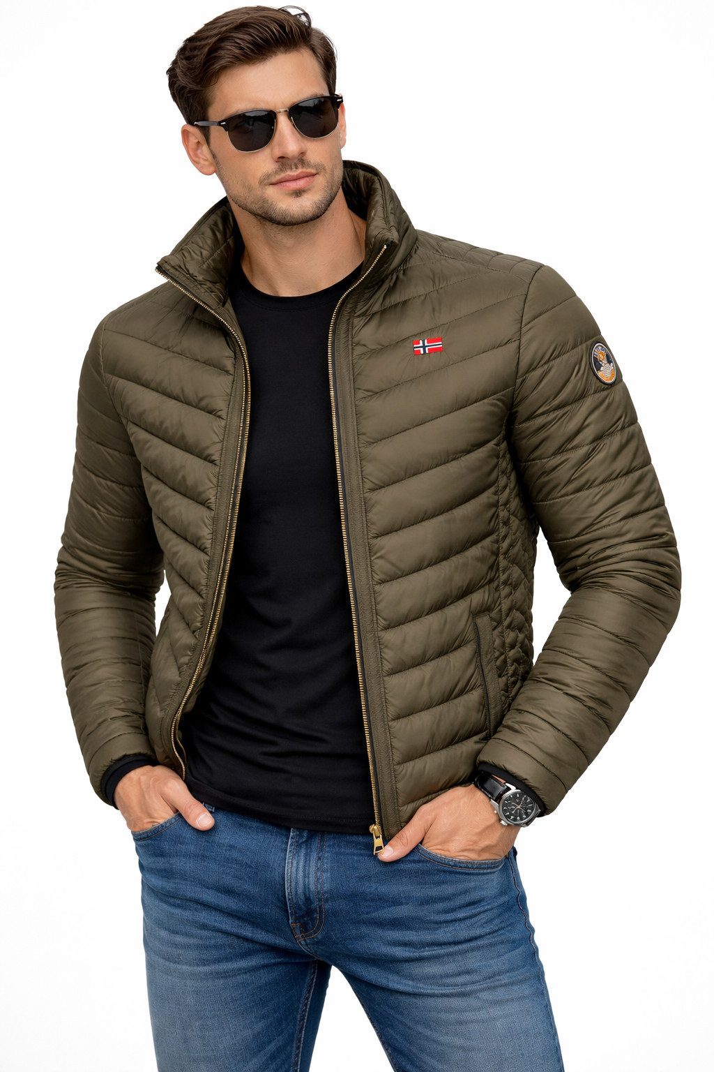 Geographical Norway Steppjacke Herren Übergangsjacke Frühlings Jacke Steppjacke Jacke Leicht Outdoor