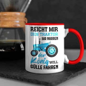 Trendation Tasse Trendation - Landwirt Spruch Geschenk Tasse Landwirtschaft Geschenke für Männer Traktor Spruch Kaffeetasse Gülle Fahren