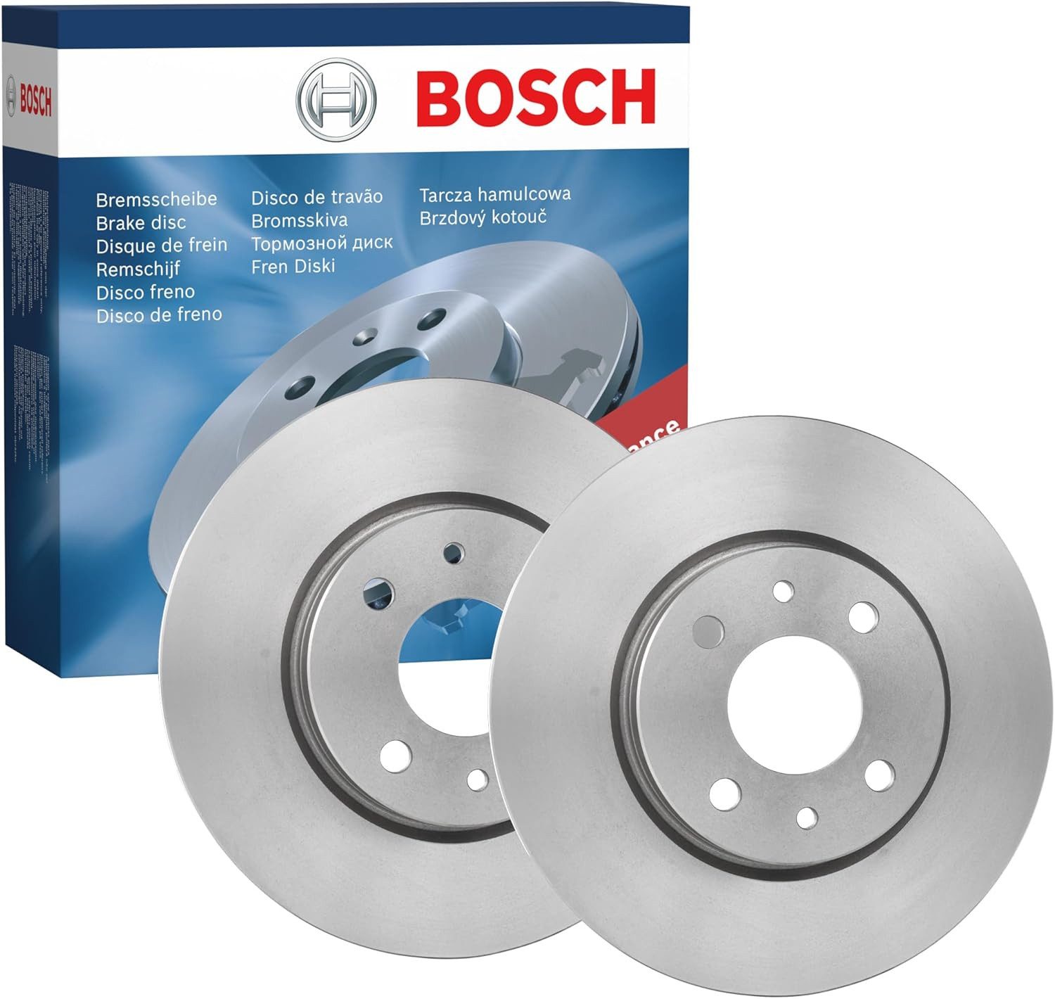 Bosch Automotive Bremsscheibe Bosch BD557 Bremsscheiben, zwei Bremsscheiben pro Set, ECE-R90 Zertifizierung